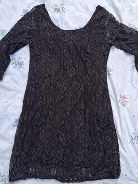 Forever 21+ Plus Size Black Lace Dress